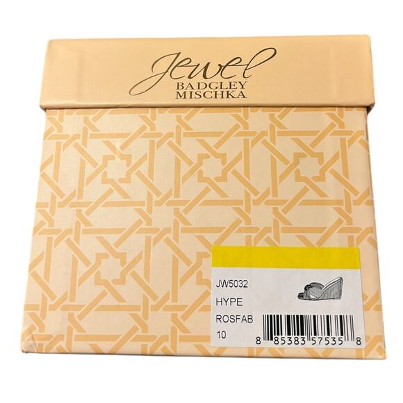 Jewel Badgley Mischka Hype Wedge Slide Sandal Women's 10 JW5032 English Rose NEW - Picture 3 of 7